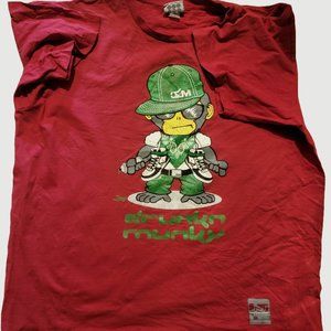 Drunkn Munky Graffiti Munky T-Shirt - Men's Size 3XL - Red -RETRO Vintage Design